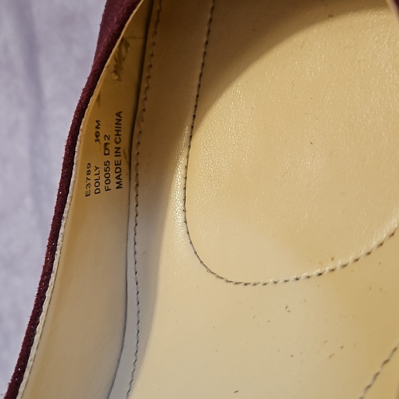Calvin Klein Dolly Burgundy Suede Heels 10M - Picture 3 of 5